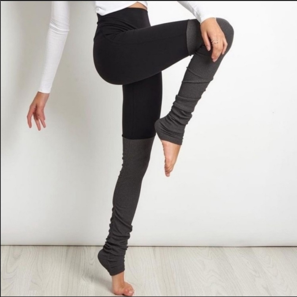 ALO Yoga Black Gray Goddess Leggings Large